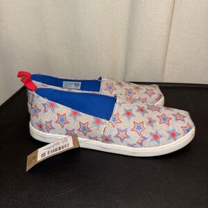 Toms Stars Slip ons Sz 6 youth